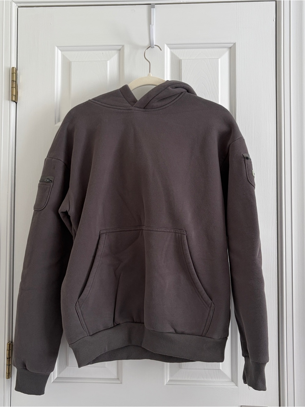 COMFRT Women's Hooded Pullover Sweatshirt in Dark Gray Sz Small